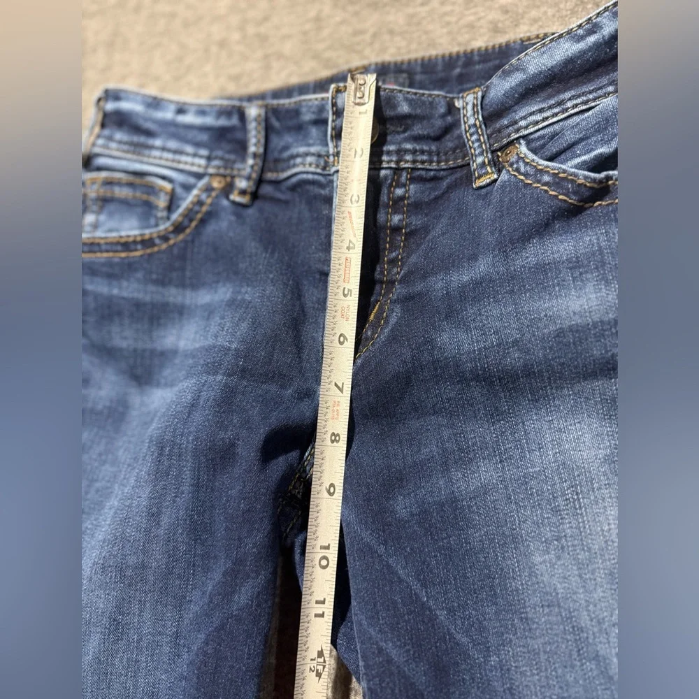Silver Jeans Womens W31/L33 blue Suki Bootcut Mid Rise stretch distressed nice! - Picture 4 of 11